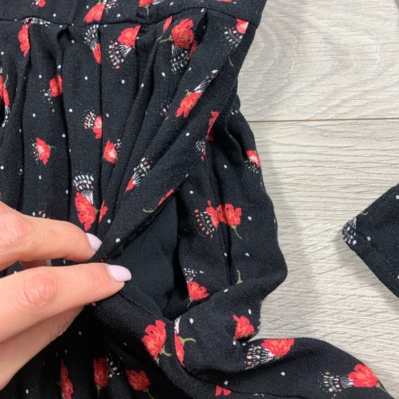 Free People Tegan Floral Print Mini Long Sleeve Dress - Picture 8 of 15